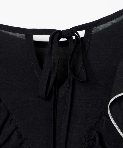 WEGO（ウィゴー）の「WEGO/2wayフリルリボンシアーロングワンピース（ワンピース・レディース・ブラック/ライトパープル・FREE）」の14枚目の写真