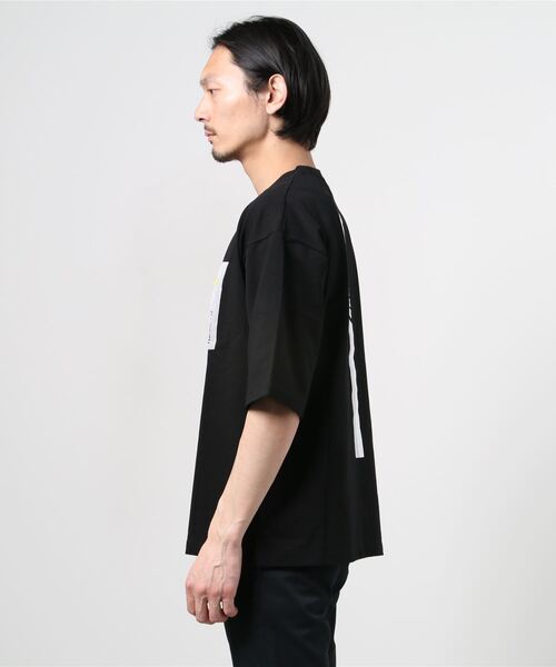 REGIEVO(レジエボ)の「REGIEVO ポケットつきドロップショルダーTシャツ(Tシャツ/カットソー・メンズ・ブラック/ホワイト・M/L)」の14枚目の写真