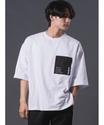 REGIEVO ポケットつきドロップショルダーTシャツ