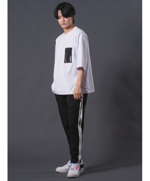 REGIEVO(レジエボ)の「REGIEVO ポケットつきドロップショルダーTシャツ(Tシャツ/カットソー・メンズ・ブラック/ホワイト・M/L)」の20枚目の写真