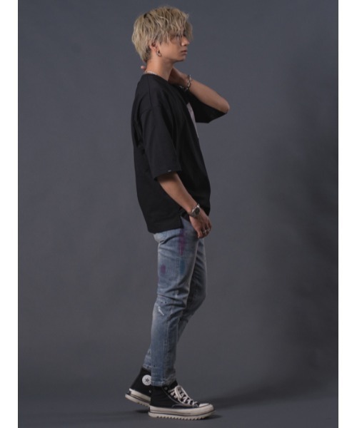 REGIEVO(レジエボ)の「REGIEVO ポケットつきドロップショルダーTシャツ(Tシャツ/カットソー・メンズ・ブラック/ホワイト・M/L)」の5枚目の写真