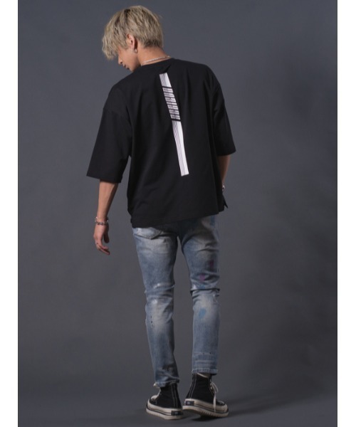 REGIEVO(レジエボ)の「REGIEVO ポケットつきドロップショルダーTシャツ(Tシャツ/カットソー・メンズ・ブラック/ホワイト・M/L)」の6枚目の写真
