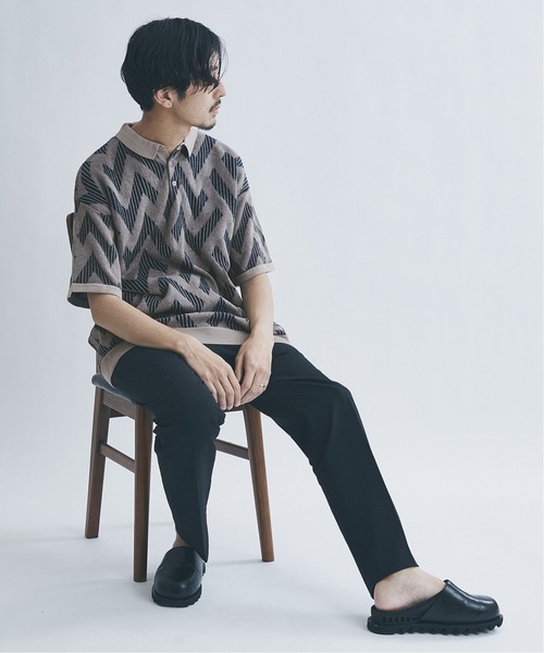 JOURNAL STANDARD(ジャーナルスタンダード)の「【GEOM PATTERN / ジオメパターン】 ジャガード ニットポロシャツ /サマーニット(ポロシャツ・メンズ・ベージュ/カーキ/ネイビー/クリアブルー・MEDIUM/LARGE)」の9枚目の写真