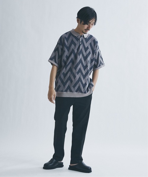 JOURNAL STANDARD(ジャーナルスタンダード)の「【GEOM PATTERN / ジオメパターン】 ジャガード ニットポロシャツ /サマーニット(ポロシャツ・メンズ・ベージュ/カーキ/ネイビー/クリアブルー・MEDIUM/LARGE)」の11枚目の写真