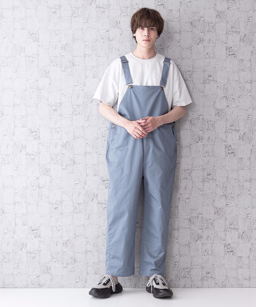 Blue Standard （ブルースタンダード）の「【BLUE STANDARD】ビッグシルエット　ツイルオーバーオール（サロペット/オーバーオール・メンズ・ブラック/ベージュ/オフホワイト/カーキ/ブルー・MEDIUM/LARGE）」の18枚目の写真