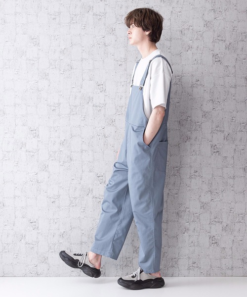 Blue Standard （ブルースタンダード）の「【BLUE STANDARD】ビッグシルエット　ツイルオーバーオール（サロペット/オーバーオール・メンズ・ブラック/ベージュ/オフホワイト/カーキ/ブルー・MEDIUM/LARGE）」の17枚目の写真