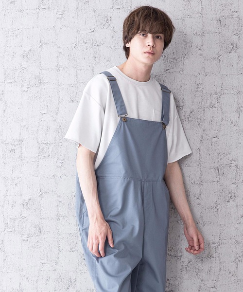 Blue Standard （ブルースタンダード）の「【BLUE STANDARD】ビッグシルエット　ツイルオーバーオール（サロペット/オーバーオール・メンズ・ブラック/ベージュ/オフホワイト/カーキ/ブルー・MEDIUM/LARGE）」の15枚目の写真