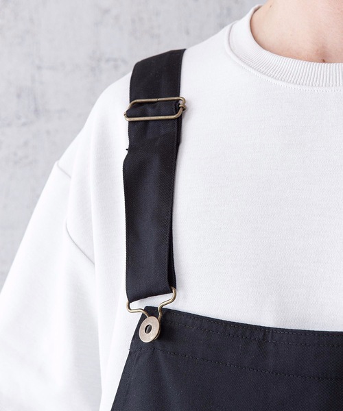 Blue Standard （ブルースタンダード）の「【BLUE STANDARD】ビッグシルエット　ツイルオーバーオール（サロペット/オーバーオール・メンズ・ブラック/ベージュ/オフホワイト/カーキ/ブルー・MEDIUM/LARGE）」の8枚目の写真