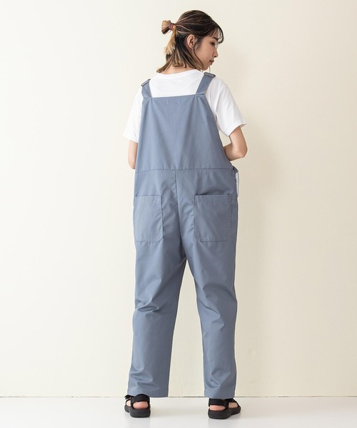 Blue Standard （ブルースタンダード）の「【BLUE STANDARD】ビッグシルエット　ツイルオーバーオール（サロペット/オーバーオール・メンズ・ブラック/ベージュ/オフホワイト/カーキ/ブルー・MEDIUM/LARGE）」の12枚目の写真