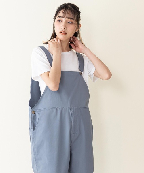 Blue Standard （ブルースタンダード）の「【BLUE STANDARD】ビッグシルエット　ツイルオーバーオール（サロペット/オーバーオール・メンズ・ブラック/ベージュ/オフホワイト/カーキ/ブルー・MEDIUM/LARGE）」の10枚目の写真