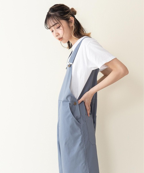 Blue Standard （ブルースタンダード）の「【BLUE STANDARD】ビッグシルエット　ツイルオーバーオール（サロペット/オーバーオール・メンズ・ブラック/ベージュ/オフホワイト/カーキ/ブルー・MEDIUM/LARGE）」の9枚目の写真