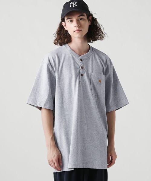 Carhartt(カーハート)の「Carhartt カーハート ヘンリーネック半袖Tシャツ SUMMER(Tシャツ/カットソー・メンズ・ブラック/ネイビー/ブルー/ボルドー/ヘザーグレー/チャコール/オリーブ・M/L/XL/S)」の12枚目の写真