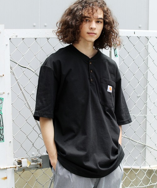 Carhartt(カーハート)の「Carhartt カーハート ヘンリーネック半袖Tシャツ SUMMER(Tシャツ/カットソー・メンズ・ブラック/ネイビー/ブルー/ボルドー/ヘザーグレー/チャコール/オリーブ・M/L/XL/S)」の8枚目の写真