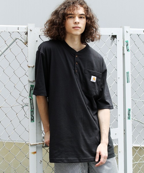 Carhartt(カーハート)の「Carhartt カーハート ヘンリーネック半袖Tシャツ SUMMER(Tシャツ/カットソー・メンズ・ブラック/ネイビー/ブルー/ボルドー/ヘザーグレー/チャコール/オリーブ・M/L/XL/S)」の9枚目の写真