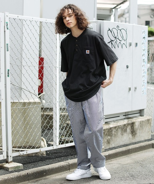 Carhartt(カーハート)の「Carhartt カーハート ヘンリーネック半袖Tシャツ SUMMER(Tシャツ/カットソー・メンズ・ブラック/ネイビー/ブルー/ボルドー/ヘザーグレー/チャコール/オリーブ・M/L/XL/S)」の10枚目の写真