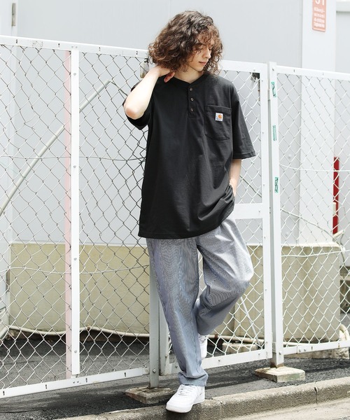 Carhartt(カーハート)の「Carhartt カーハート ヘンリーネック半袖Tシャツ SUMMER(Tシャツ/カットソー・メンズ・ブラック/ネイビー/ブルー/ボルドー/ヘザーグレー/チャコール/オリーブ・M/L/XL/S)」の11枚目の写真