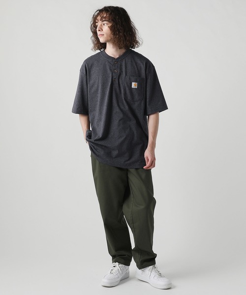 Carhartt(カーハート)の「Carhartt カーハート ヘンリーネック半袖Tシャツ SUMMER(Tシャツ/カットソー・メンズ・ブラック/ネイビー/ブルー/ボルドー/ヘザーグレー/チャコール/オリーブ・M/L/XL/S)」の15枚目の写真