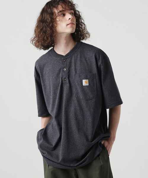 Carhartt(カーハート)の「Carhartt カーハート ヘンリーネック半袖Tシャツ SUMMER(Tシャツ/カットソー・メンズ・ブラック/ネイビー/ブルー/ボルドー/ヘザーグレー/チャコール/オリーブ・M/L/XL/S)」の14枚目の写真
