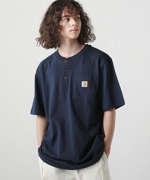 Carhartt(カーハート)の「Carhartt カーハート ヘンリーネック半袖Tシャツ SUMMER(Tシャツ/カットソー・メンズ・ブラック/ネイビー/ブルー/ボルドー/ヘザーグレー/チャコール/オリーブ・M/L/XL/S)」の16枚目の写真