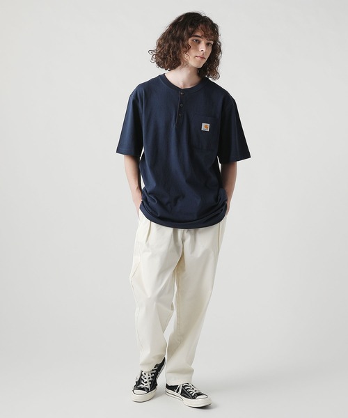 Carhartt(カーハート)の「Carhartt カーハート ヘンリーネック半袖Tシャツ SUMMER(Tシャツ/カットソー・メンズ・ブラック/ネイビー/ブルー/ボルドー/ヘザーグレー/チャコール/オリーブ・M/L/XL/S)」の17枚目の写真