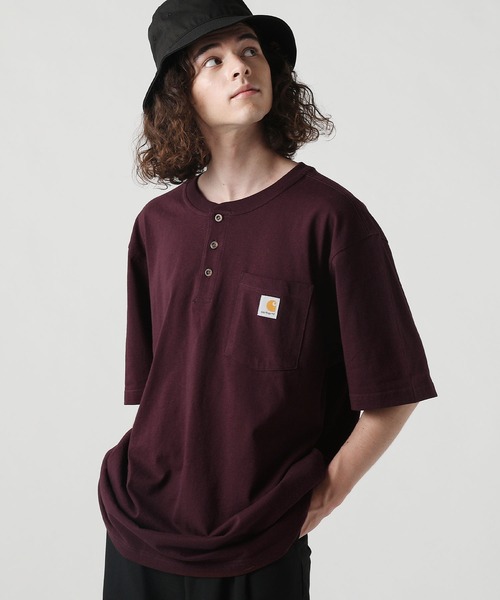 Carhartt(カーハート)の「Carhartt カーハート ヘンリーネック半袖Tシャツ SUMMER(Tシャツ/カットソー・メンズ・ブラック/ネイビー/ブルー/ボルドー/ヘザーグレー/チャコール/オリーブ・M/L/XL/S)」の20枚目の写真