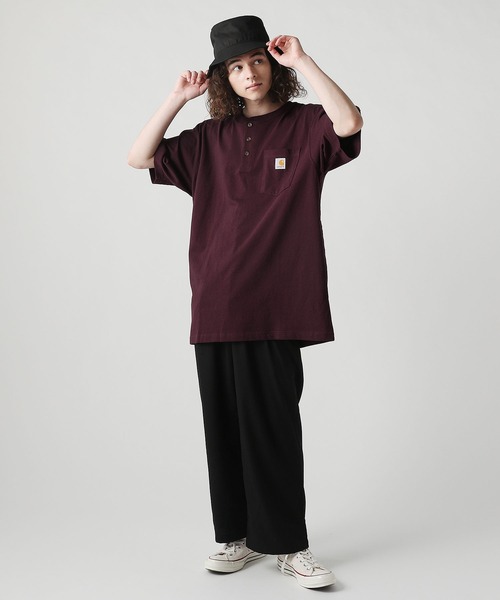 Carhartt(カーハート)の「Carhartt カーハート ヘンリーネック半袖Tシャツ SUMMER(Tシャツ/カットソー・メンズ・ブラック/ネイビー/ブルー/ボルドー/ヘザーグレー/チャコール/オリーブ・M/L/XL/S)」の21枚目の写真