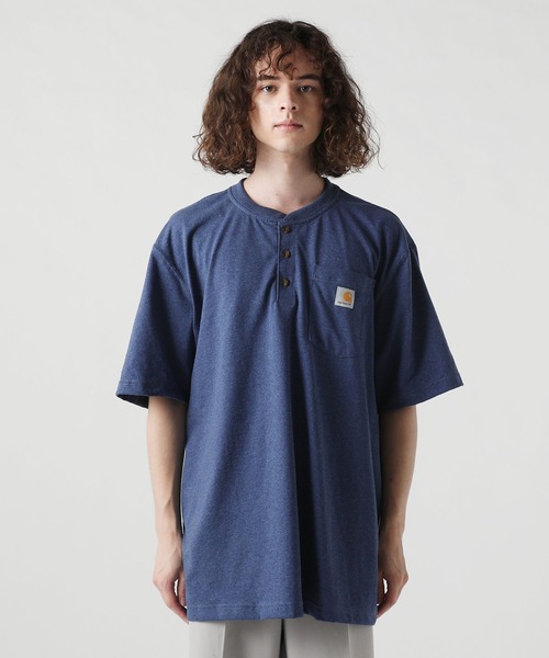 Carhartt(カーハート)の「Carhartt カーハート ヘンリーネック半袖Tシャツ SUMMER(Tシャツ/カットソー・メンズ・ブラック/ネイビー/ブルー/ボルドー/ヘザーグレー/チャコール/オリーブ・M/L/XL/S)」の22枚目の写真