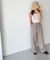 RED CHOP WORKS(レッドチョップワークス) コットンリネンドローストリングパンツ