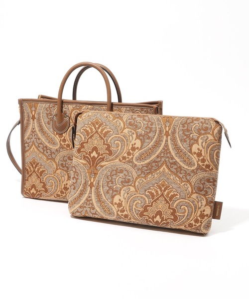 Andemiu（アンデミュウ）の「ジャガードトートⅡ956737（トートバッグ・レディース・レオパード/ブラウン/ブルー・FREE）」の10枚目の写真