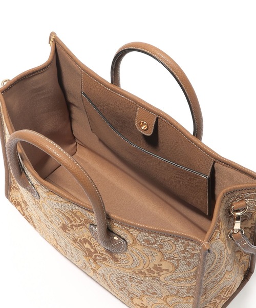 Andemiu（アンデミュウ）の「ジャガードトートⅡ956737（トートバッグ・レディース・レオパード/ブラウン/ブルー・FREE）」の5枚目の写真