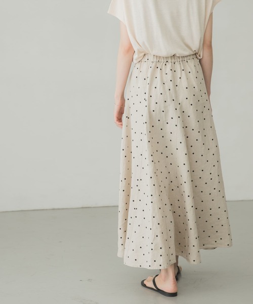 かぐれ（カグレ）の「リネン水玉スカート（スカート）」 - WEAR