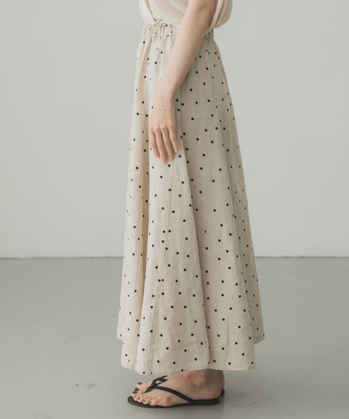 かぐれ（カグレ）の「リネン水玉スカート（スカート）」 - WEAR