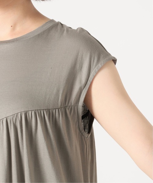 SLOBE IENA（スローブイエナ）の「フレンチスリーブティアードカットワンピース【手洗い可能】◆（ワンピース・レディース・チャコールグレー/ブラック/ラベンダー・38/36）」の12枚目の写真