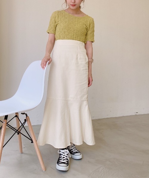 VANNIE U(ヴァニーユー)の「デニムマーメイドスカート(スカート・レディース・ライトブルー/ブルー/アイボリー・FREE)」の20枚目の写真