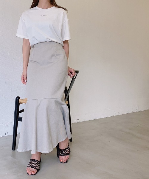 VANNIE U(ヴァニーユー)の「デニムマーメイドスカート(スカート・レディース・ライトブルー/ブルー/アイボリー・FREE)」の22枚目の写真