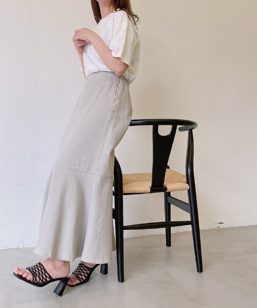 VANNIE U(ヴァニーユー)の「デニムマーメイドスカート(スカート・レディース・ライトブルー/ブルー/アイボリー・FREE)」の9枚目の写真