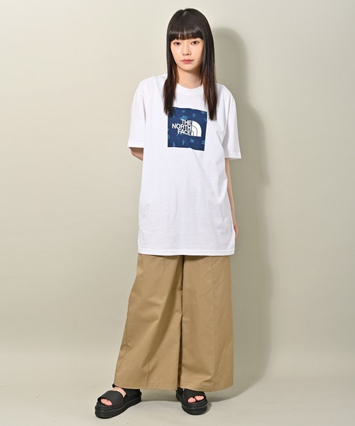 THE NORTH FACE(ザノースフェイス)の「THE NORTH FACE(ザ・ノース・フェイス) ボックスロゴ 半袖Tシャツ(Tシャツ/カットソー・レディース・ホワイト/ブラック・S/M/L)」の15枚目の写真