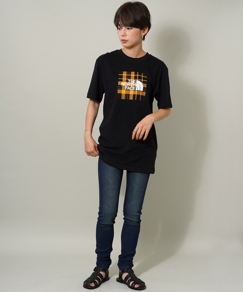 THE NORTH FACE(ザノースフェイス)の「THE NORTH FACE(ザ・ノース・フェイス) ボックスロゴ 半袖Tシャツ(Tシャツ/カットソー・レディース・ホワイト/ブラック・S/M/L)」の9枚目の写真