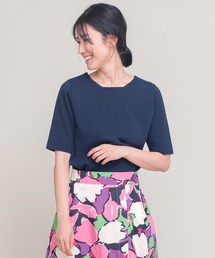 ストレッチニット半袖プルオーバー