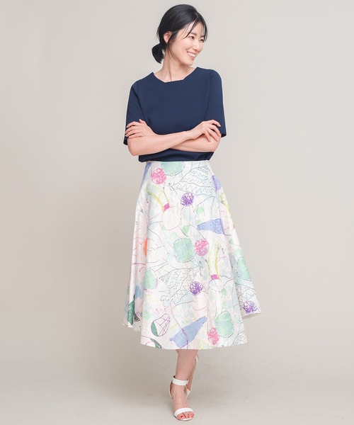 COOMB（クーム）の「ストレッチニット半袖プルオーバー（ニット/セーター・レディース・ネイビー/ホワイト・40(L)）」の6枚目の写真