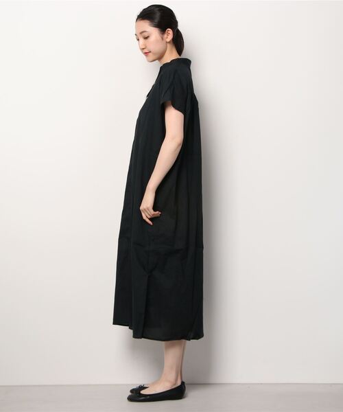 Shelly island（シェリーアイランド）の「シアーコットンシャツワンピース（シャツワンピース・レディース・ホワイト/ブラック・M）」の8枚目の写真