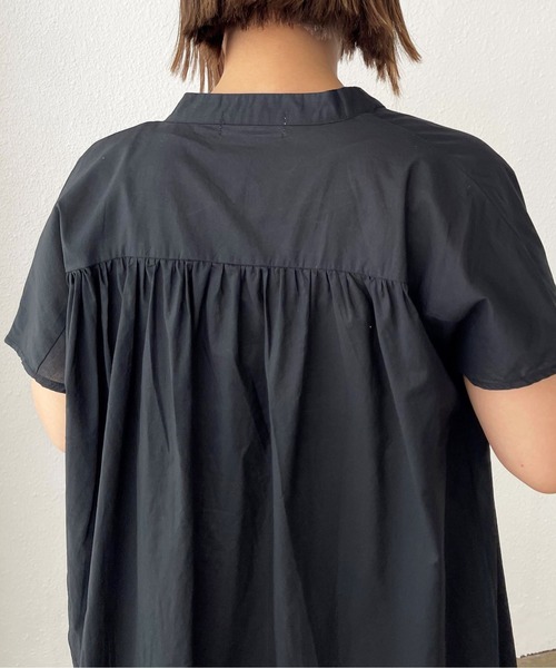 Shelly island（シェリーアイランド）の「シアーコットンシャツワンピース（シャツワンピース・レディース・ホワイト/ブラック・M）」の12枚目の写真