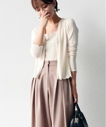 Heather | ホソミエリブカーデキャミセット　216696(Tシャツ/カットソー)