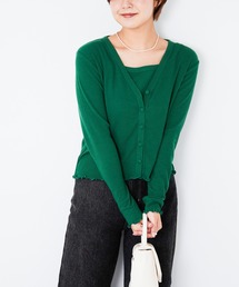 Heather | ホソミエリブカーデキャミセット　216696(Tシャツ/カットソー)