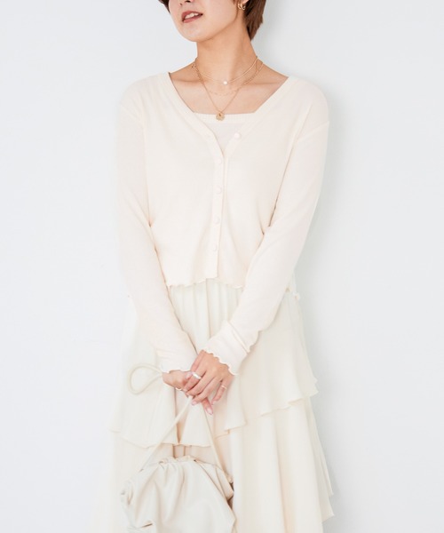 Heather（ヘザー）の「ホソミエリブカーデキャミセット　216696（Tシャツ/カットソー・レディース・ブラック/ホワイト/グリーン/イエロー・FREE）」の18枚目の写真