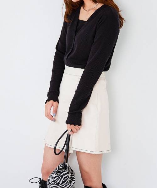 Heather（ヘザー）の「ホソミエリブカーデキャミセット　216696（Tシャツ/カットソー・レディース・ブラック/ホワイト/グリーン/イエロー・FREE）」の20枚目の写真