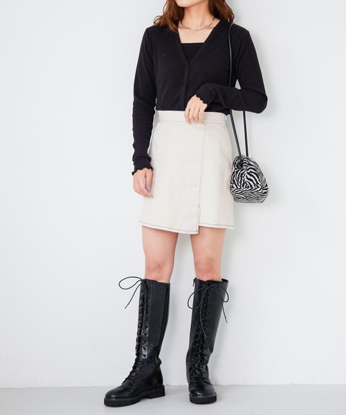 Heather（ヘザー）の「ホソミエリブカーデキャミセット　216696（Tシャツ/カットソー・レディース・ブラック/ホワイト/グリーン/イエロー・FREE）」の22枚目の写真