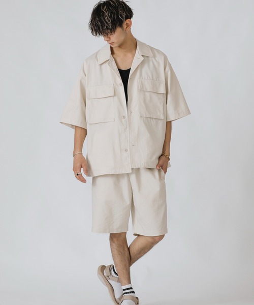 ADMIX/ATELIER SAB MEN（アドミックスアトリエサブメン）の「【Lounge wear】コットンツイル オーバーサイズ CPO シャツブルゾン（シャツ/ブラウス・メンズ・オフホワイト/ホワイト系その他/ブラック/ブラック系その他/チャコールグレー/グレー系その他/ベージュ/ネイビー/ブルー系その他/グレイッシュブルー/レオパード・48/50）」の16枚目の写真