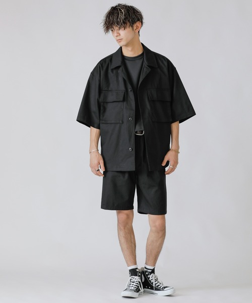 ADMIX/ATELIER SAB MEN（アドミックスアトリエサブメン）の「【Lounge wear】コットンツイル オーバーサイズ CPO シャツブルゾン（シャツ/ブラウス・メンズ・オフホワイト/ホワイト系その他/ブラック/ブラック系その他/チャコールグレー/グレー系その他/ベージュ/ネイビー/ブルー系その他/グレイッシュブルー/レオパード・48/50）」の17枚目の写真
