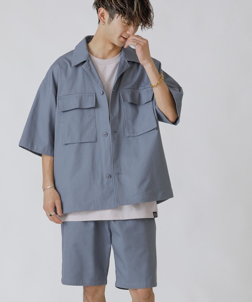 ADMIX/ATELIER SAB MEN（アドミックスアトリエサブメン）の「【Lounge wear】コットンツイル オーバーサイズ CPO シャツブルゾン（シャツ/ブラウス・メンズ・オフホワイト/ホワイト系その他/ブラック/ブラック系その他/チャコールグレー/グレー系その他/ベージュ/ネイビー/ブルー系その他/グレイッシュブルー/レオパード・48/50）」の22枚目の写真